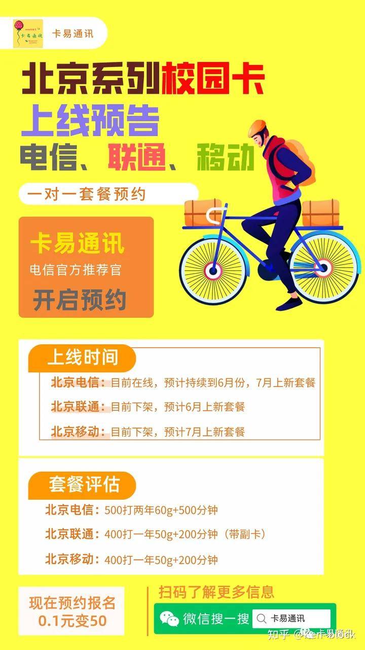 手机选号:北京系列校园卡上线预告！开启电信校园卡燃爆4月，新办优惠，推荐返现！