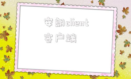 安朗client客户端instantclient